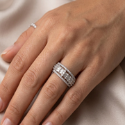 Premium 925 Sterling Silver Full Eternity Ring